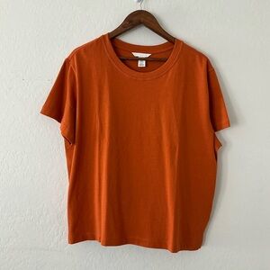 H&M Women’s Vibrant Orange Short Sleeve Tee Shirt Size XL